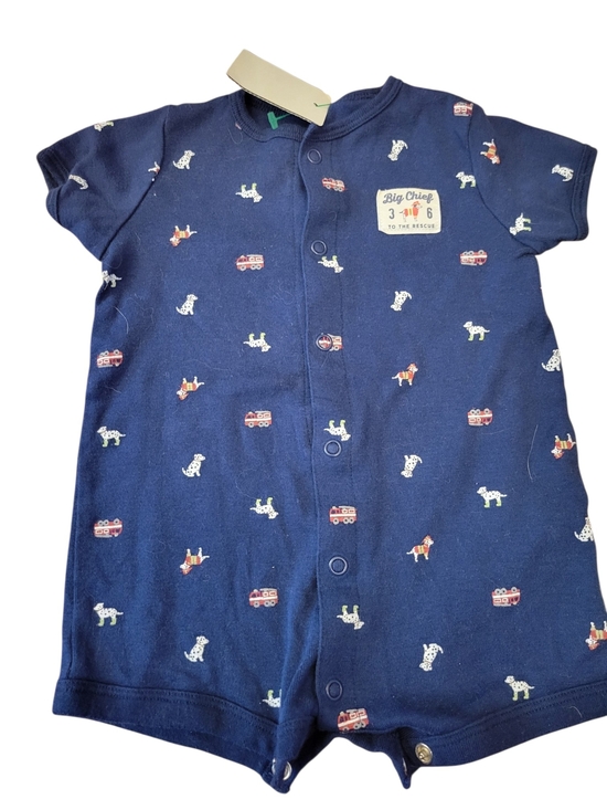 Carter's Other - Carter's One Piece Romper Fire Dept Theme‎ Snap Front Neutral  Size 6 Mos